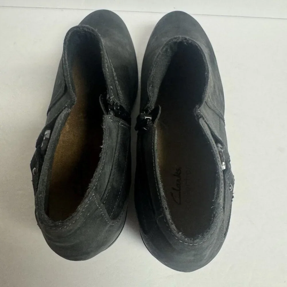 Clarks Women's Charlten Grace Boot Black Size 11W